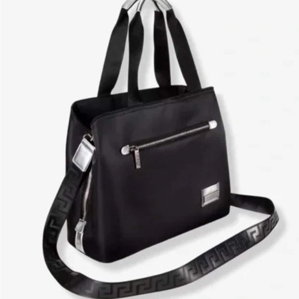 Versace Parfums  Black and Silver  Messenger Bag